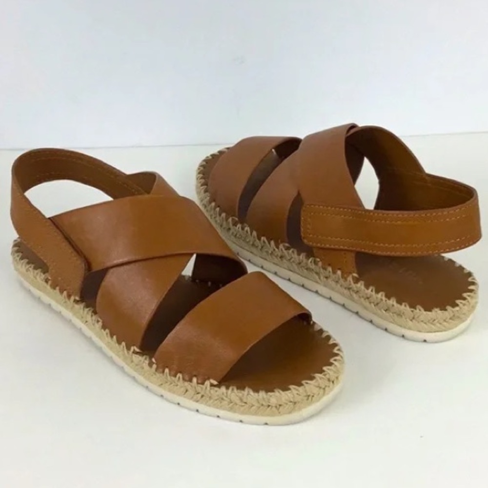 Vince Tension 2 Sandals Cognac Leather Sandals Size 7.5